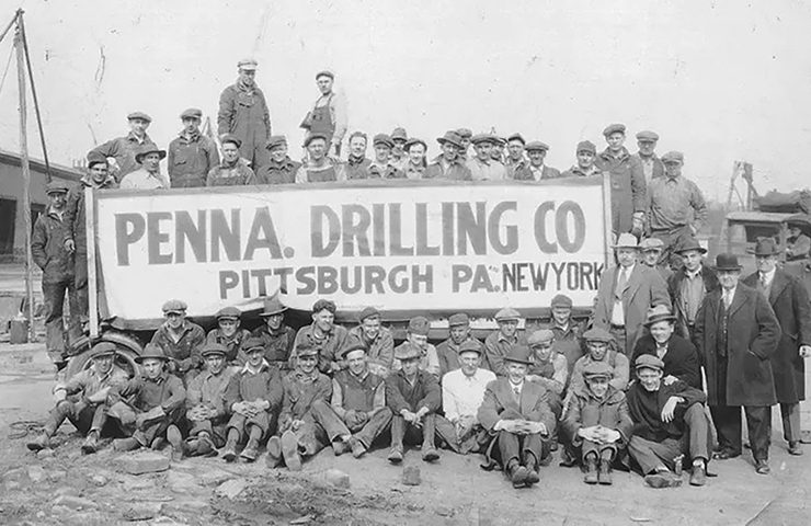 Histroric photo of group of drillers